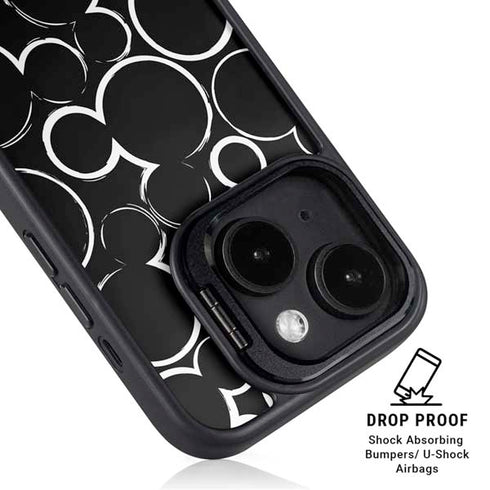 Disney Mickey Mouse Logo Pattern iPhone 14 Kickstand Case